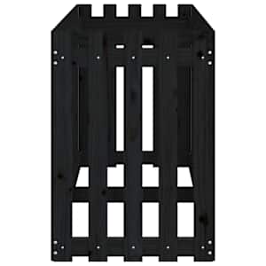 Vyvýšený záhon plotový design černý 200x50x70 cm masiv borovice - obrázek 6