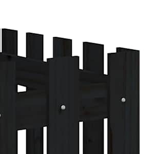 Vyvýšený záhon plotový design černý 200x50x70 cm masiv borovice - obrázek 7