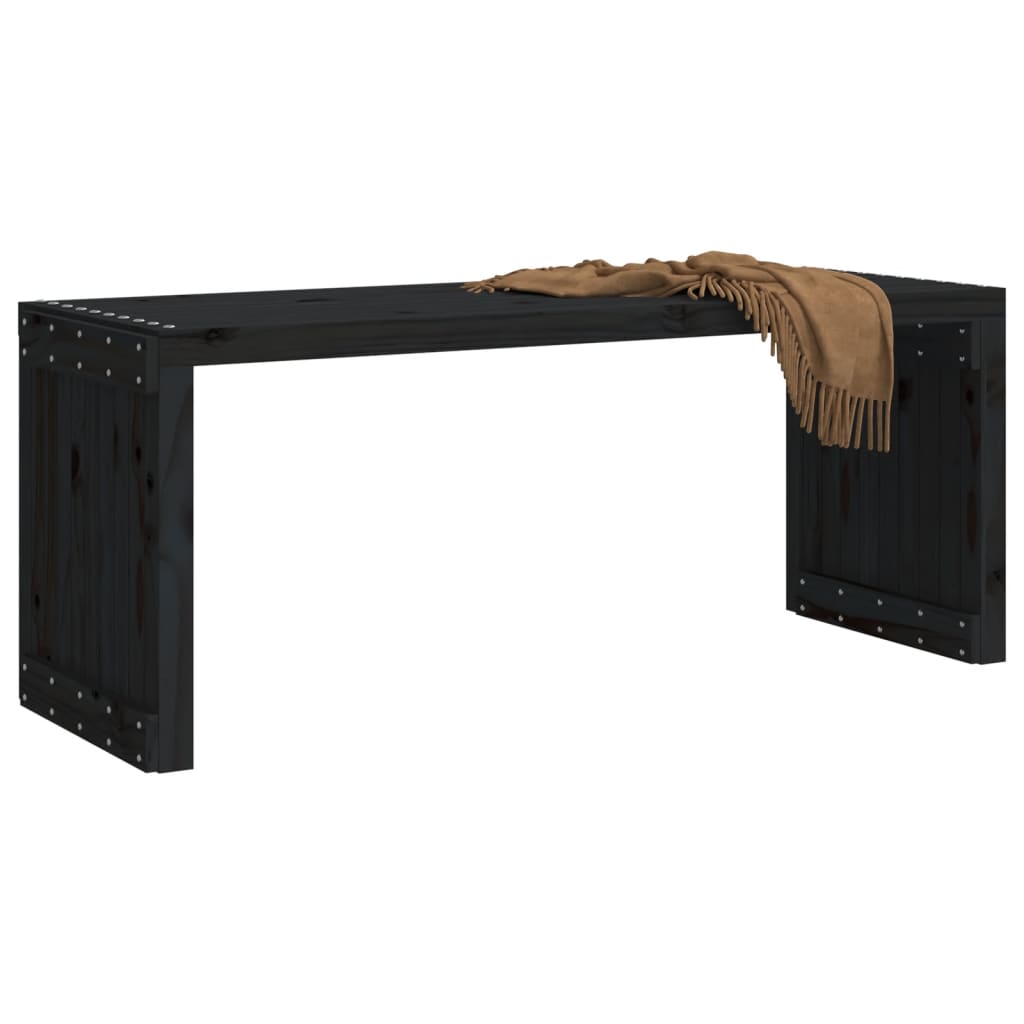 vidaXL Tuinbankje verlengbaar 212,5x40,5x45 cm grenenhout zwart afbeelding