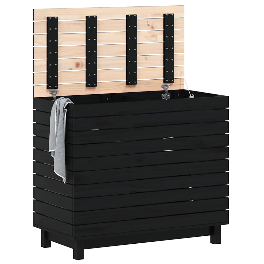vidaXL Wasmand 88,5x44x76 cm massief grenenhout afbeelding