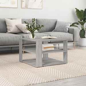 Klubska mizica siva sonoma 58x58x40 cm inženirski les