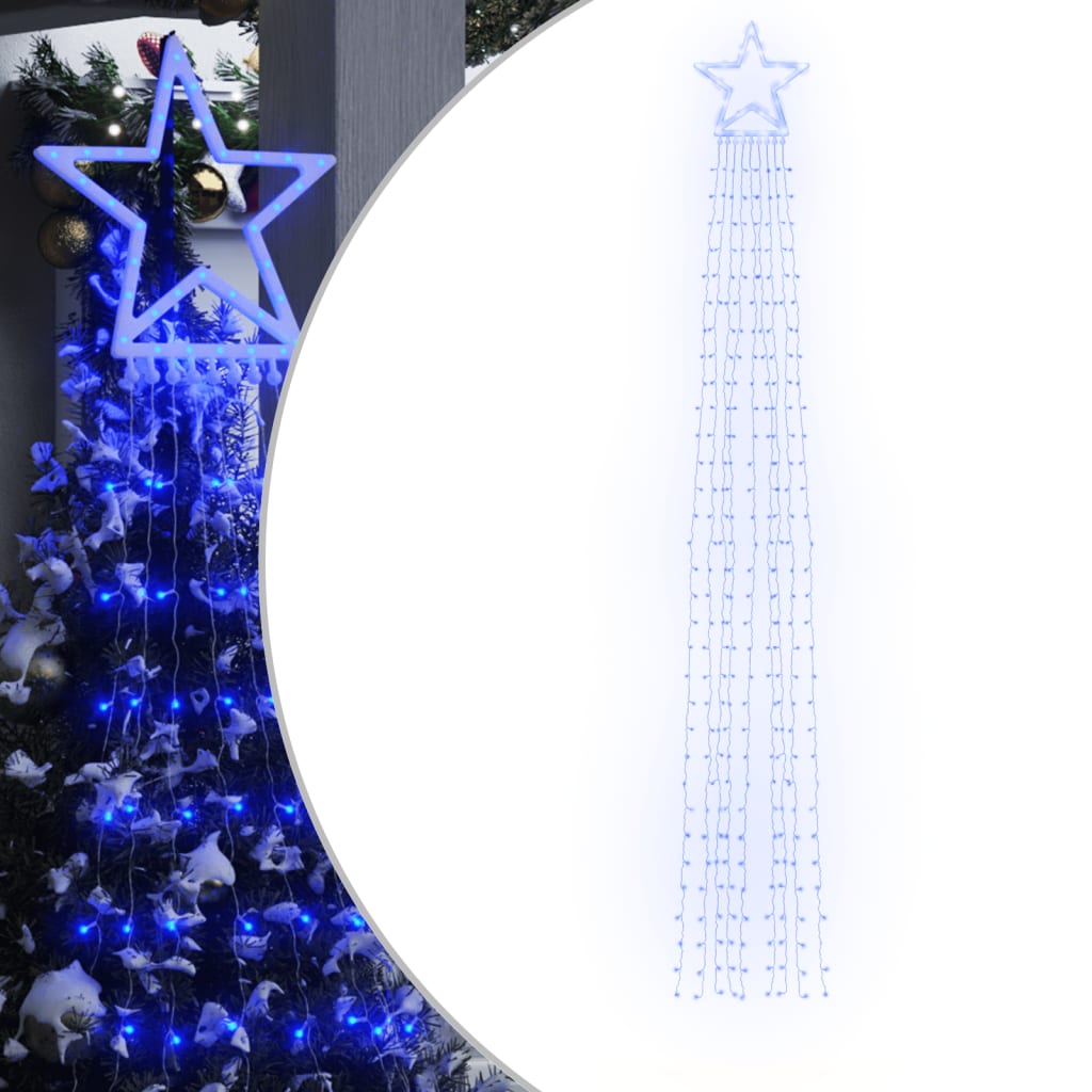 Lumină pentru brad de Crăciun 320 LED-uri albastru 375 cm
