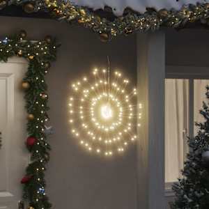 Vánoční hvězdicová světla 4 ks 140 teple bílých LED diod 17 cm - obrázek 1