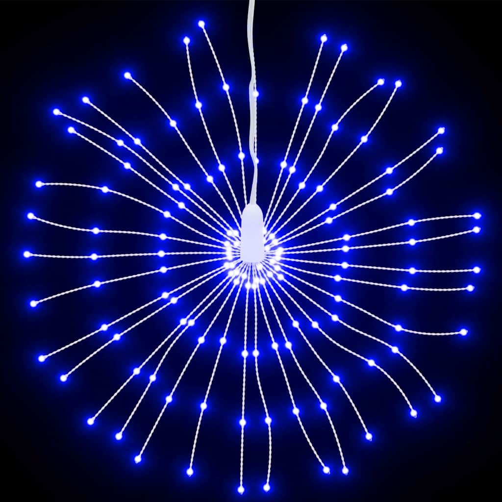 vidaXL Kerstverlichting vuurwerk 140 blauwe LED's 17 cm afbeelding