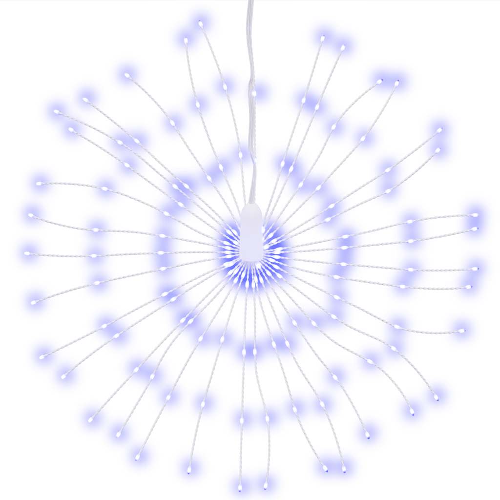 vidaXL Kerstverlichting vuurwerk 4 st 140 LED's 17 cm blauw afbeelding
