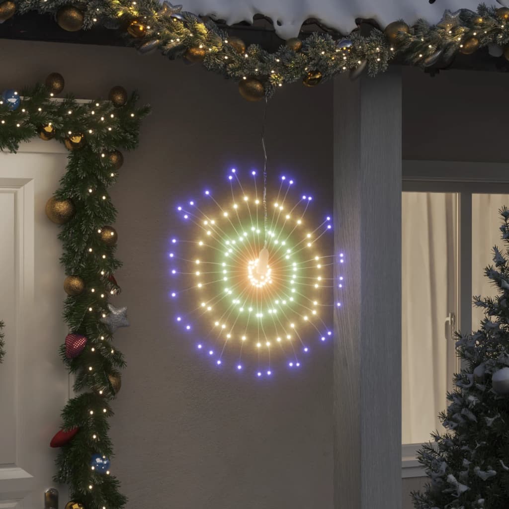 vidaXL Weihnachtsbeleuchtung Feuerwerk 140 LEDs Mehrfarbig 17 cm