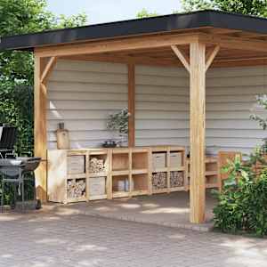 Zunanja kuhinjska omarica MEPPEL 3 kosi trdna borovina