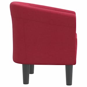 Klubové křeslo vínové textil - obrázek 4