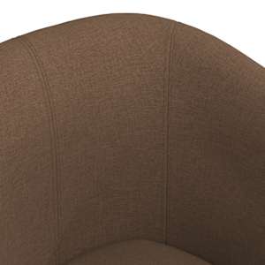 Klubové křeslo hnědé textil - obrázek 6