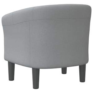 Klubové křeslo světle šedé textil - obrázek 5