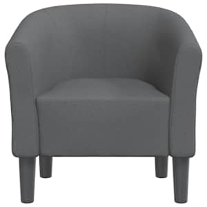 Klubové křeslo tmavě šedé textil - obrázek 3