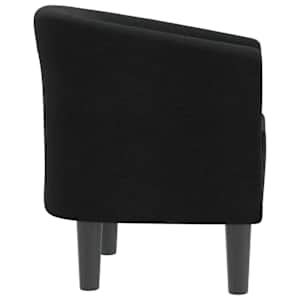 Klubové křeslo černé textil - obrázek 4