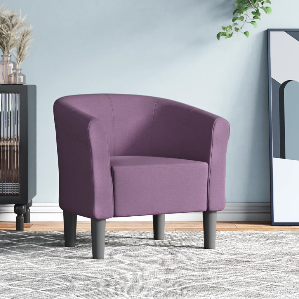 vidaXL Tub Chair Purple Fabric