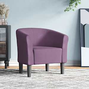 Klubové křeslo fialové textil - obrázek 1