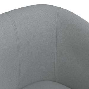 Klubové křeslo s podnožkou světle šedé textil - obrázek 6