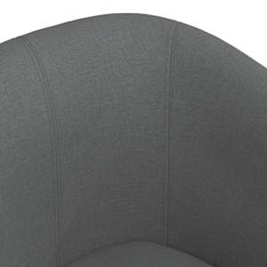 Klubové křeslo s podnožkou tmavě šedé textil - obrázek 6