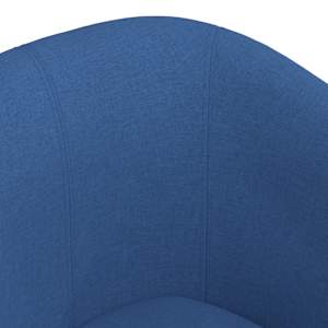Klubové křeslo s podnožkou modré textil - obrázek 6