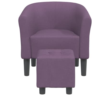 vidaXL Klubov&eacute; křeslo s podnožkou fialov&eacute; textil