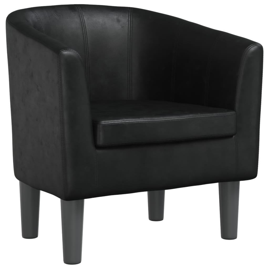 Tub Chair Accent Barrel Club Armchair for Living Room Faux Leather vidaXL