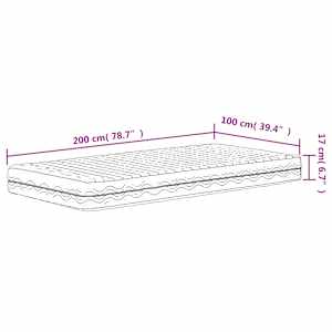 Pěnová matrace bílá 100 x 200 cm tvrdost H2 H3 - obrázek 9