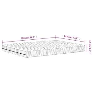 Pěnová matrace bílá 120 x 200 cm tvrdost H2 H3 - obrázek 9