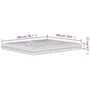 Pěnová matrace bílá 180 x 200 cm tvrdost H2 H3 - obrázek 9