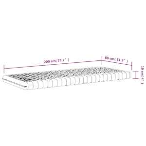 Pěnová matrace bílá 80 x 200 cm 7 zón tvrdost 20 ILD - obrázek 9
