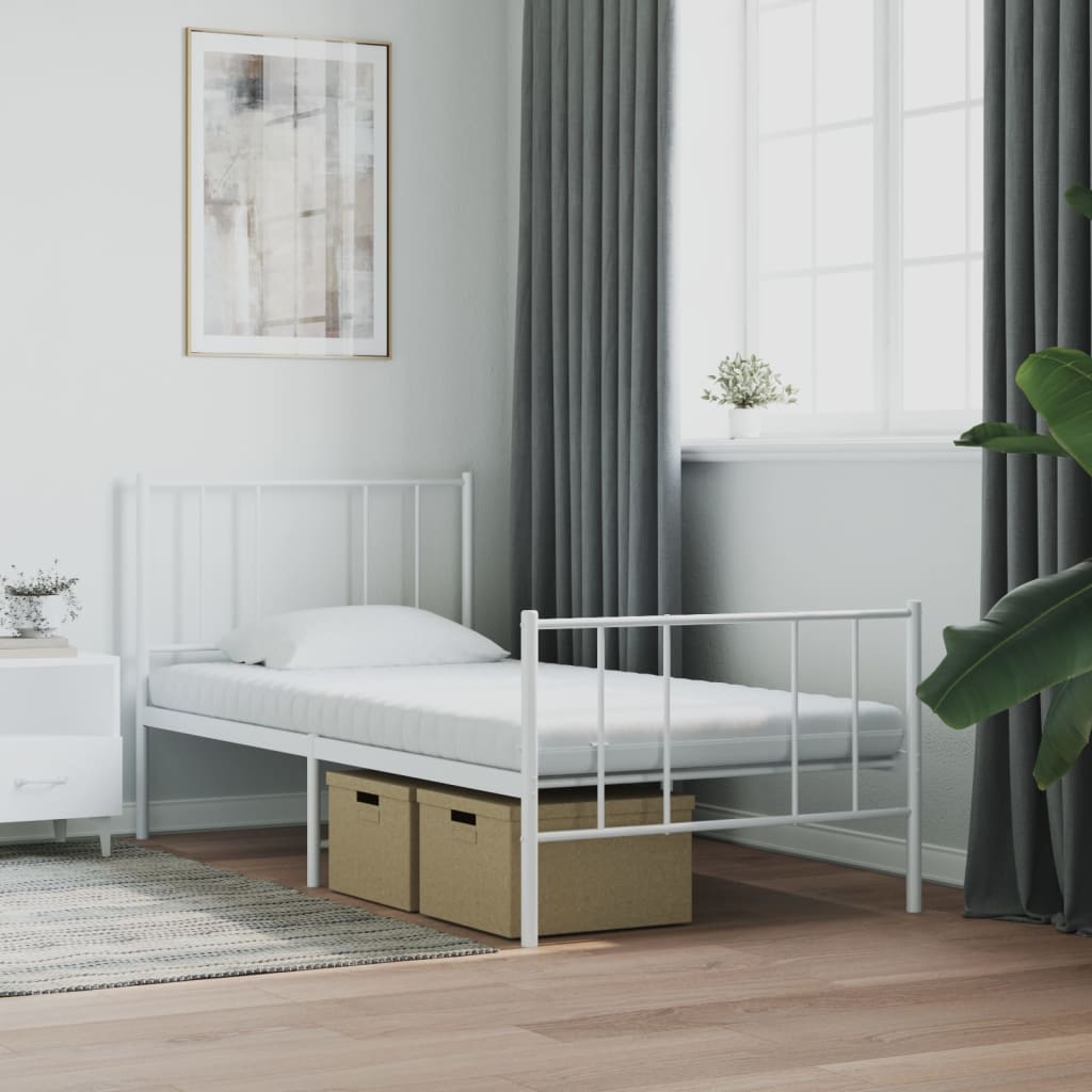 vidaXL Schuimmatras 7 zones hardheid 20 ILD 90x190 cm wit afbeelding