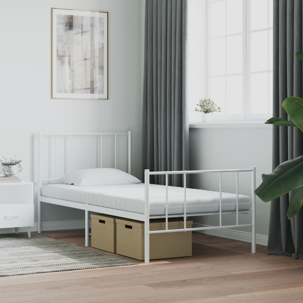 vidaXL Penový matrac biely 90x200 cm 7 zón tvrdosť 20 ILD