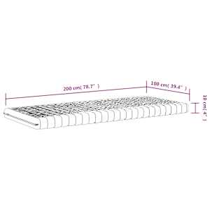 Pěnová matrace bílá 100 x 200 cm 7 zón tvrdost 20 ILD - obrázek 9