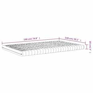 Pěnová matrace bílá 140 x 190 cm 7 zón tvrdost 20 ILD - obrázek 9