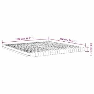 Pěnová matrace bílá 200 x 200 cm 7 zón tvrdost 20 ILD - obrázek 9