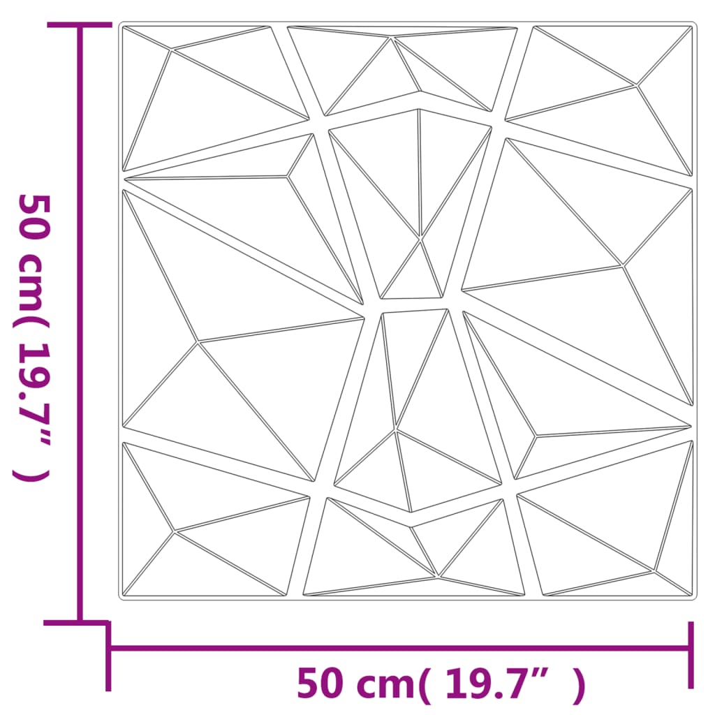 Nástěnné panely 48 ks zelené 50 x 50 cm EPS 12 m² kámen