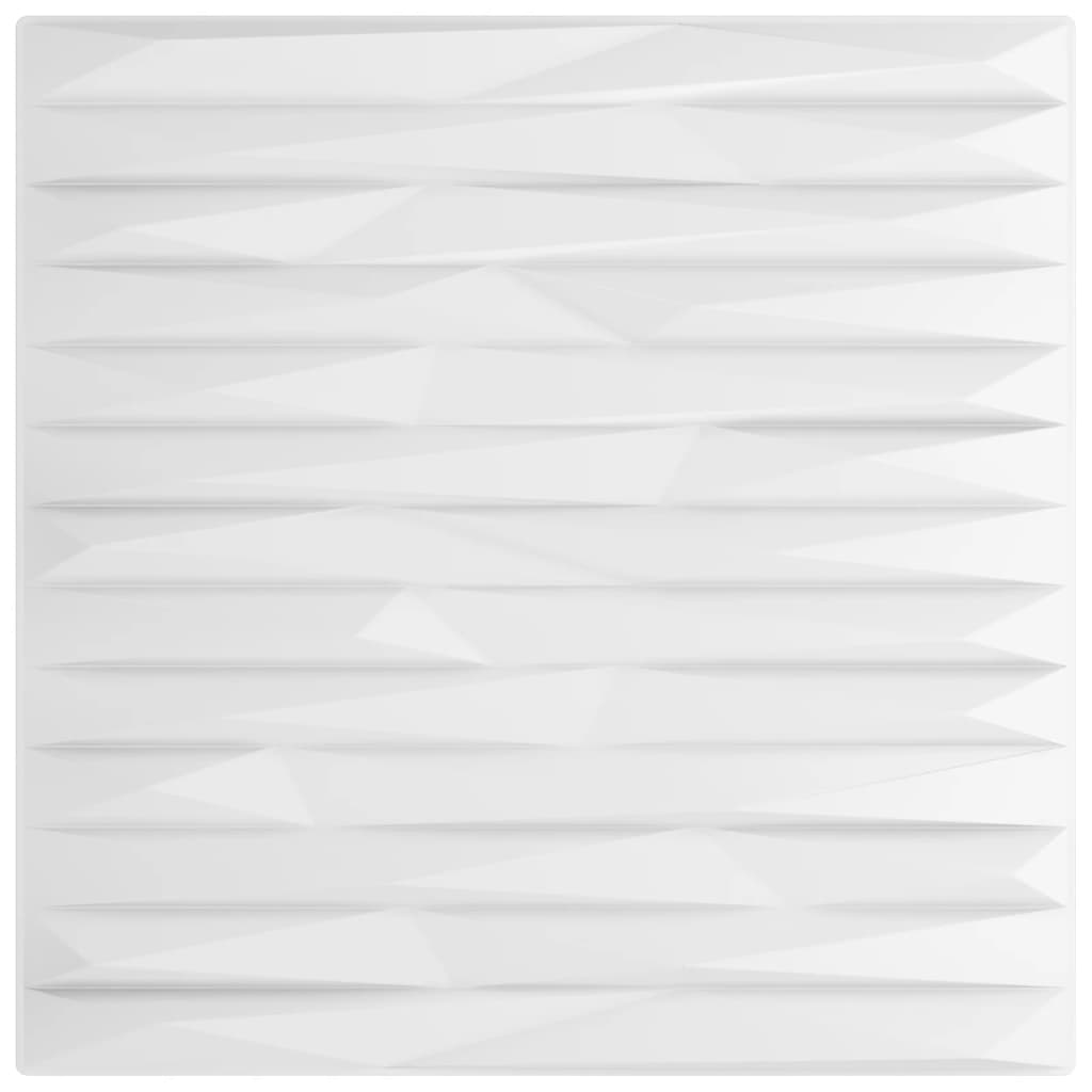 vidaXL Wandpanelen 48 st 50x50 cm EPS 12 m² steenpatroon wit