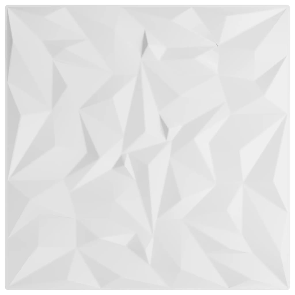 vidaXL NĂˇstÄ›nnĂ© panely 12 ks bĂ­lĂ© 50 x 50 cm XPS 3 mÂ˛ ametyst