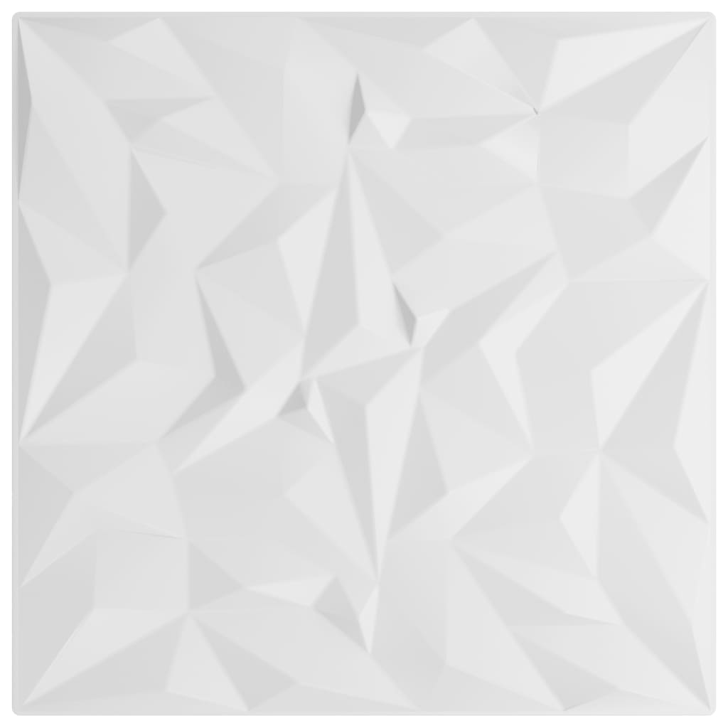 vidaXL Wandpanelen 24 st 50x50 cm EPS 6 m² amethistpatroon wit