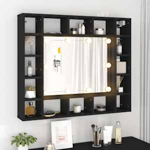 LED zrcadlová skříňka černá 91 x 15 x 76,5 cm - obrázek 3