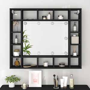 LED zrcadlová skříňka černá 91 x 15 x 76,5 cm - obrázek 4