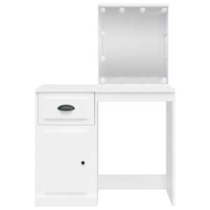 Toaletní stolek s LED osvětlením bílý 90 x 42 x 132,5 cm - obrázek 5