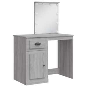 Toaletní stolek s LED osvětlením šedý sonoma 90 x 42 x 132,5 cm - obrázek 3