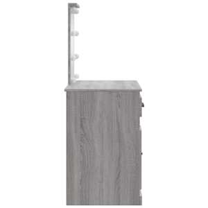 Toaletní stolek s LED osvětlením šedý sonoma 90 x 42 x 132,5 cm - obrázek 6