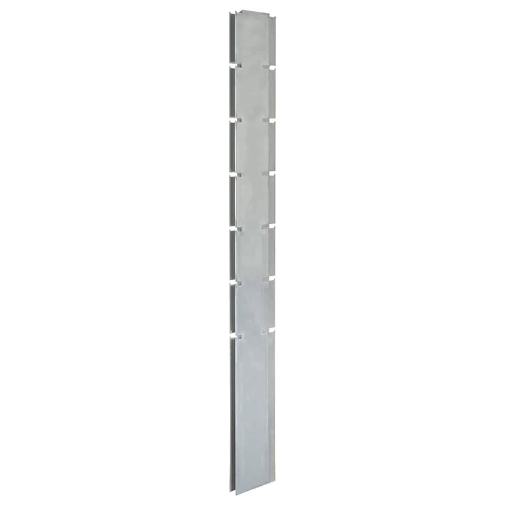 vidaXL Stâlpi de gard de grădină 20 buc. argintiu 180 cm oțel
