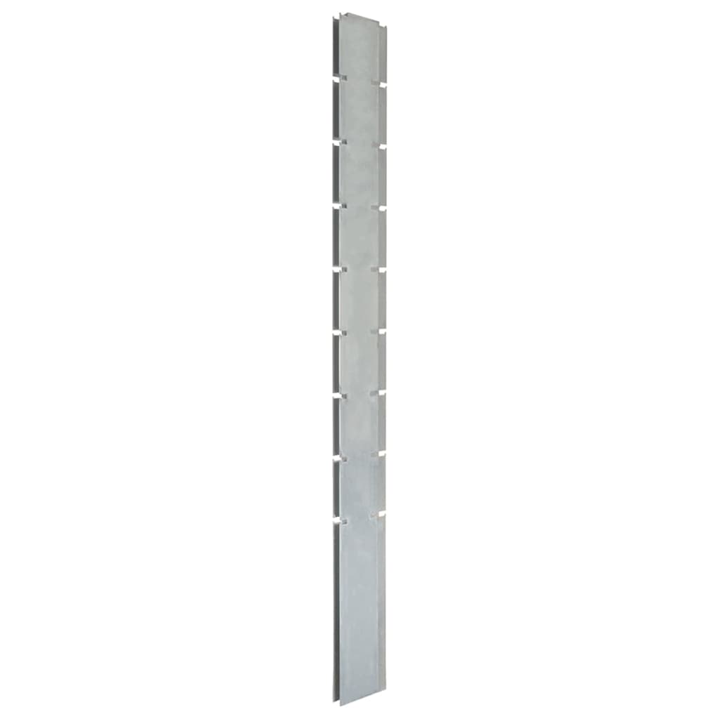 vidaXL Stâlpi de gard de grădină 20 buc. argintiu 220 cm oțel