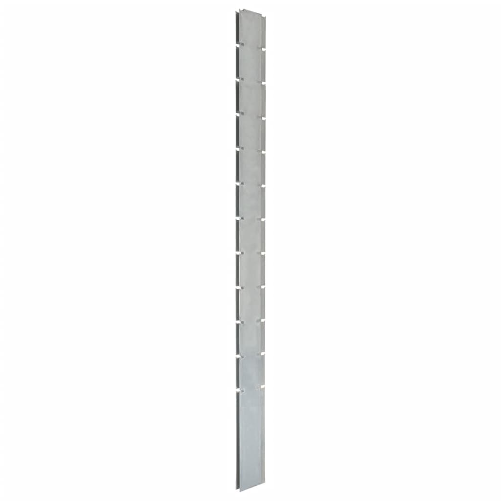 vidaXL Schuttingpalen 20 st 280 cm gegalvaniseerd staal zilverkleurig