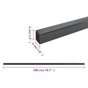 Plotové sloupky 30 ks šedé 200 cm ocel - obrázek 7