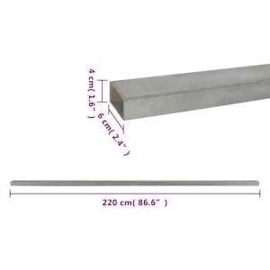 Plotové sloupky 30 ks stříbrné 220 cm ocel - obrázek 6