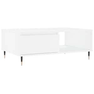Konferenční stolek bílý 90 x 60 x 35 cm kompozitní dřevo - obrázek 2