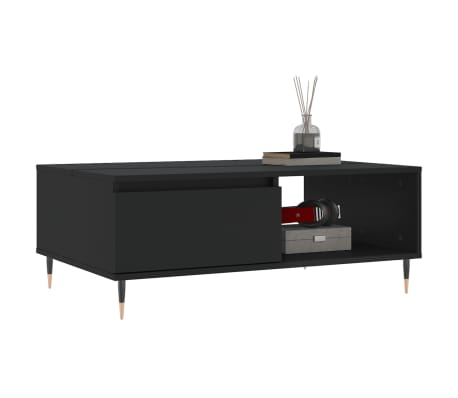 vidaXL Coffee Table Black 90x60x35 cm Engineered Wood