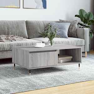 Klubska mizica siva sonoma 90x60x35 cm inženirski les