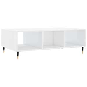 Konferenční stolek lesklý bílý 104x60x35 cm kompozitní dřevo - obrázek 8